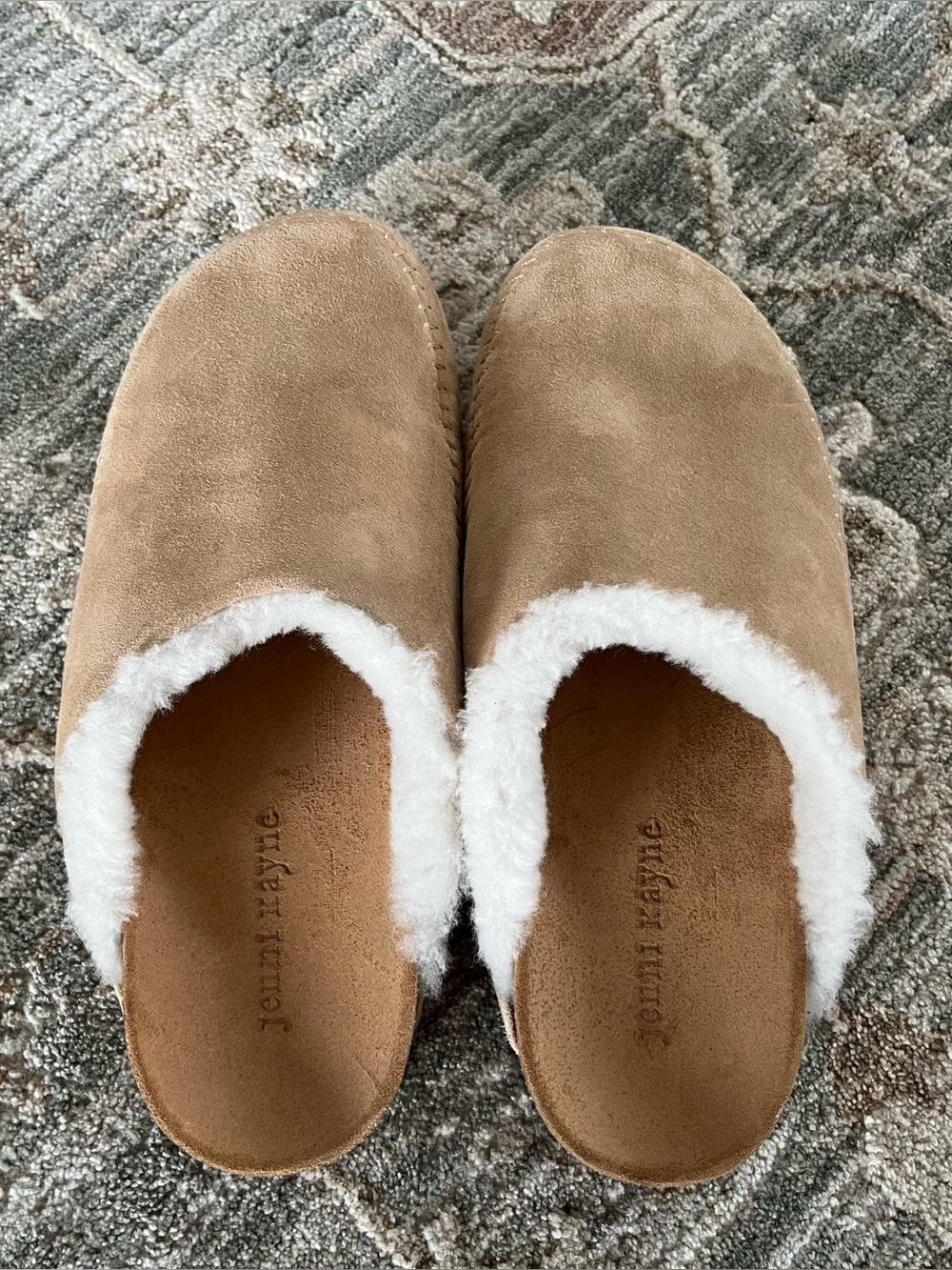 Jenni Kayne Leather Suede Shearling Mule Clogs - Picture 5 of 7